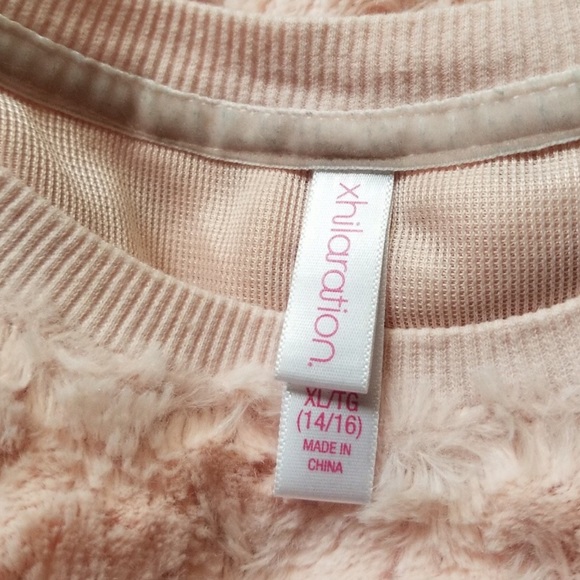 Xhilaration Peach Fuzzy Sweater - Picture 5 of 5
